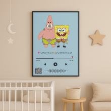 تابلو شاسی موزیکال پاتریک و باب اسفنجی C102