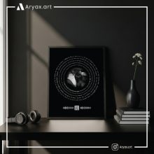 تابلو شاسی دوست دارم به 100 زبان دنیا - سفارشی